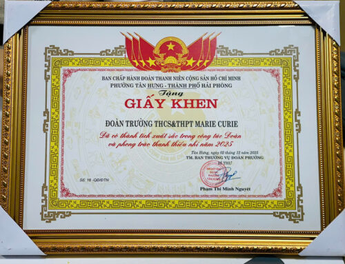 CHÚC MỪNG THÀNH TÍCH XUẤT SẮC CỦA ĐOÀN THANH NIÊN NHÀ TRƯỜNG